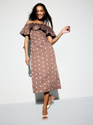 La ocasión del vestido midi de Old Navy Ruffle.