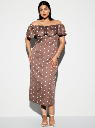 La ocasión del vestido midi de Old Navy Ruffle.