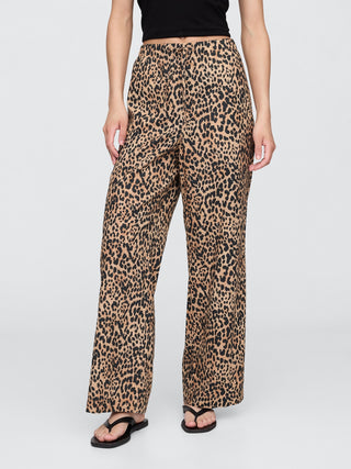 Pantalón con Cintura Elástica de Lino
