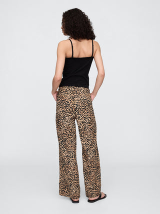 Pantalón con Cintura Elástica de Lino