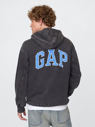 Sudadera con capucha de rizo francés de peso pesado con logo de Gap.