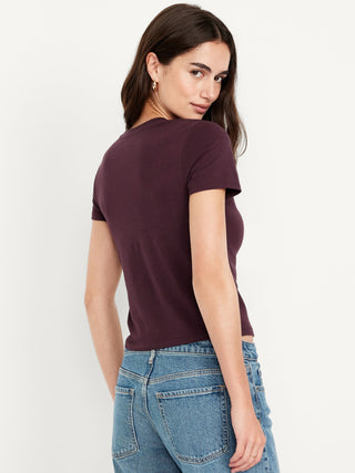 Camiseta Manga Corta Acanalada