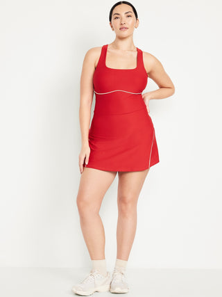 Vestido Deportivo con Detalles en Contraste