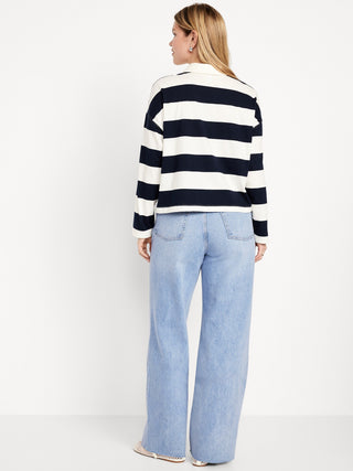 Jeans anchos de cintura extra alta.
