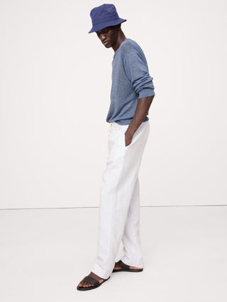 Pantalón con Cintura Elástica de Lino