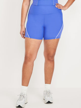 Short Deportivo Talle Alto Detalle en Contraste.