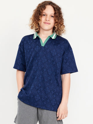 Polo Manga Corta con Cuello Acanalado, Niño