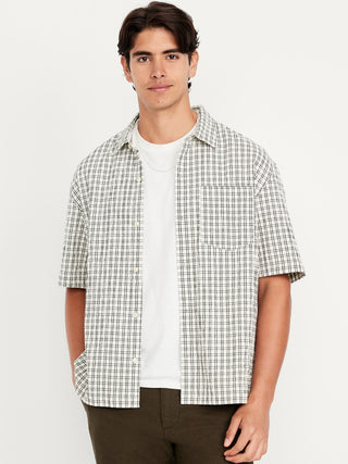 Camisa Manga Corta con Bolsillo de Algodón
