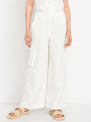 Pantalones de carga de doble pierna para niñas.