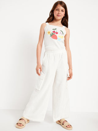Pantalones de carga de doble pierna para niñas.