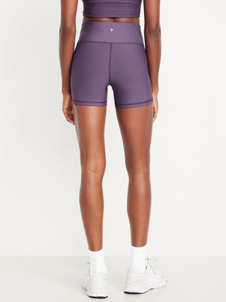 Short Biker Tale Alto con Cintura Elástica.