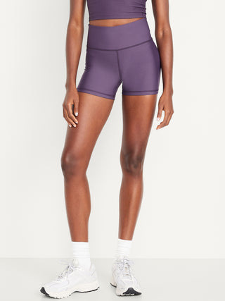 Short Biker Tale Alto con Cintura Elástica.