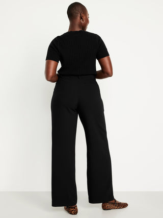 Extra High-Waisted Taylor Wide-Leg Trouser Pants.