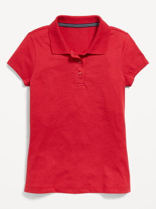 Polo de punto de uniforme escolar para niñas.