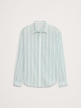 Camisa Manga Larga con Bolsillo de Algodón