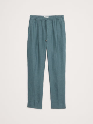 Pantalón con Cintura Elástica con Bolsillos de Lino