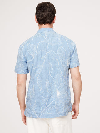 Camisa Manga Corta con Detalle Bordado