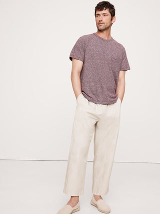 Camiseta Cuello Redondo de Lino