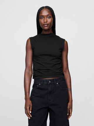 Camiseta Ajustada con Cuello Alto