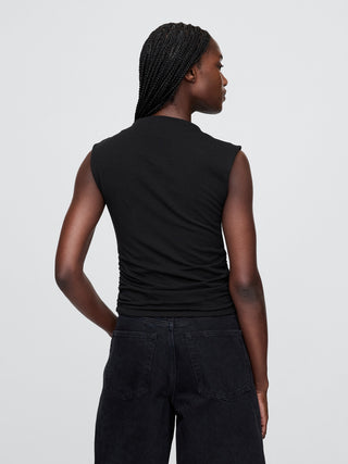 Camiseta Ajustada con Cuello Alto