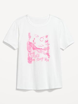 Camiseta gráfica del logotipo de todos los lados.
