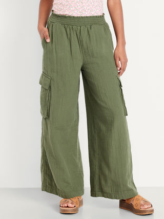 Pantalones de carga de doble pierna para niñas.