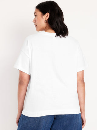 Camiseta clásica con cuello en V.