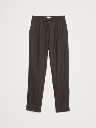 Pantalón con Cintura Elástica con Bolsillos de Lino
