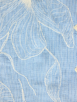 Camisa Manga Corta con Detalle Bordado