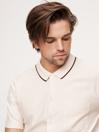 Camisa Manga Corta con Bolsillo de Algodón