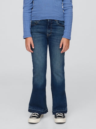 Jeans Acampanado Talle Alto con Bolsillos, Niña