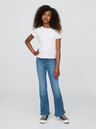 Jeans Acampanados Talle Alto con Cintura Elástica, Niña