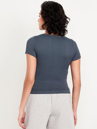 Camiseta Deportiva Manga Corta de Canalé