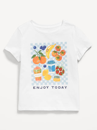 Camiseta Manga Corta con Gráfico, Niña