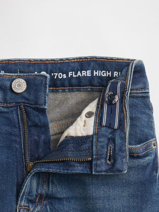 Jeans Acampanado Talle Alto con Bolsillos, Niña