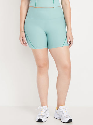 Short Deportivo Talle Alto Detalle en Contraste.