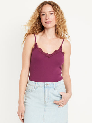 Camiseta Ajustada con Detalle Encaje