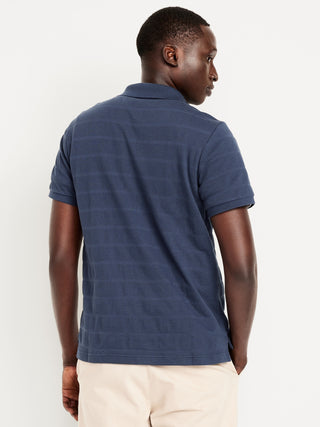 Polo Manga Corta de Punto Acanalado