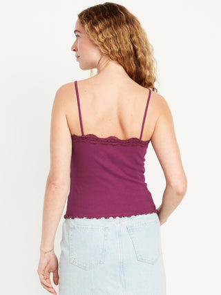 Camiseta Ajustada con Detalle Encaje