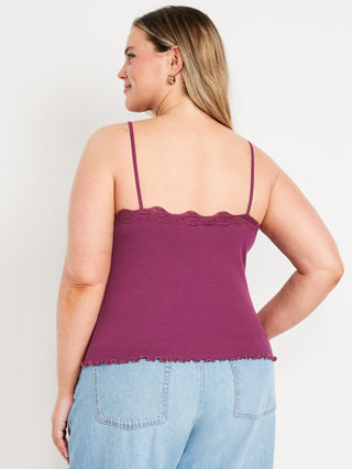 Camiseta Ajustada con Detalle Encaje