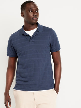 Polo Manga Corta de Punto Acanalado