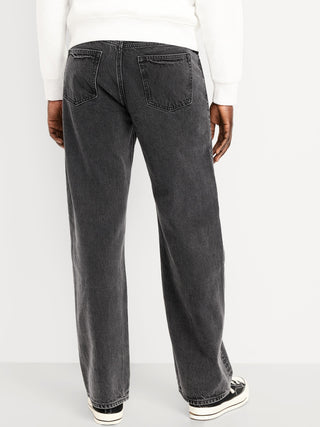 Jeans Baggy Talle Alto con Bolsillos