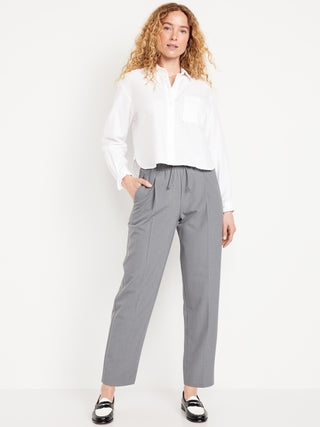 Pantalón Tobillero Talle Alto con Pinzas