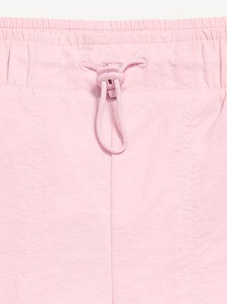 Joggers de paracaídas de carga de cintura alta para niñas.