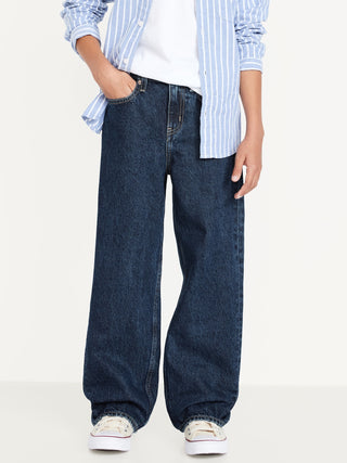 Jeans Holgados Talle Alto con Bolsillos, Niño