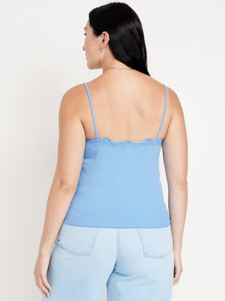 Camiseta Ajustada con Detalle Encaje