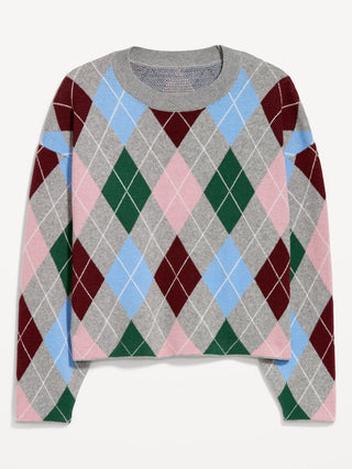 Sudadera Cuello Redondo Estampado Rombos