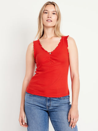 Camiseta Fruncida con Detalle de Volantes