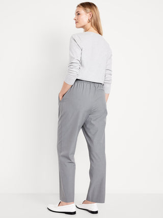 Pantalón Tobillero Talle Alto con Pinzas