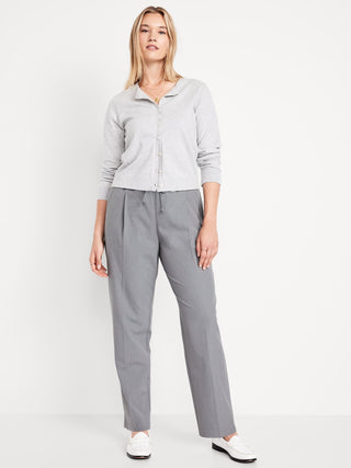 Pantalón Tobillero Talle Alto con Pinzas
